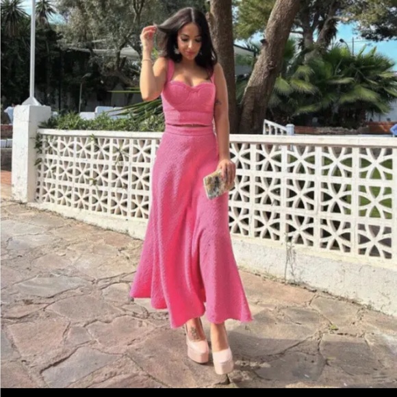 ZARA LONG TEXTURED A- LINE MIDI  SKIRT - Picture 9 of 9